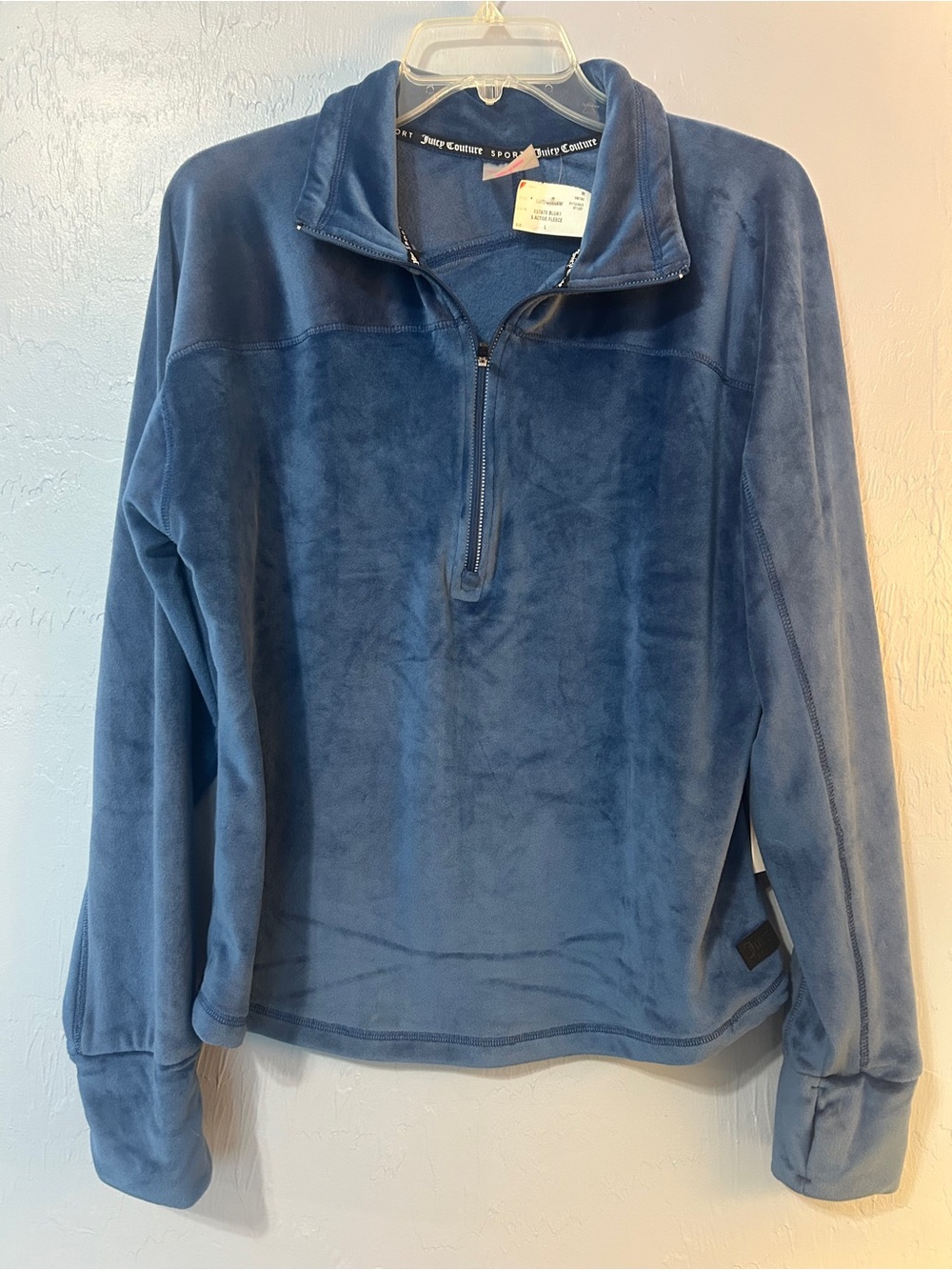 Brand New!  Juicy Couture Sport Velour Quarter Zip - Size Large-